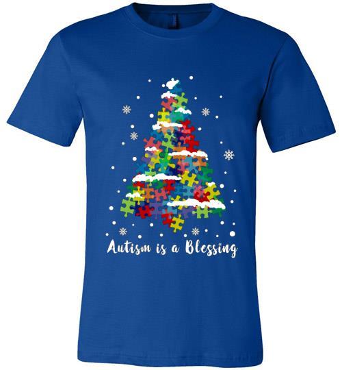 Autism Awareness Ugly Christmas Sweaters Autism Is A Blessing Canvas USA