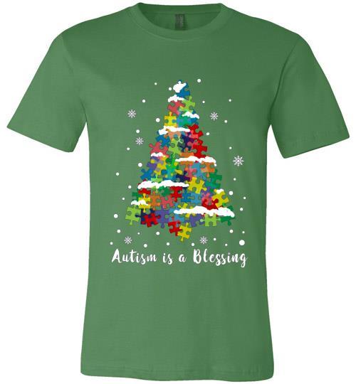 Autism Awareness Ugly Christmas Sweaters Autism Is A Blessing Canvas USA
