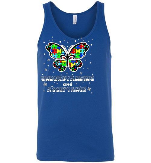 Autism Awareness Ugly Christmas Sweaters Autism Understanding And Acceptance Tank Top