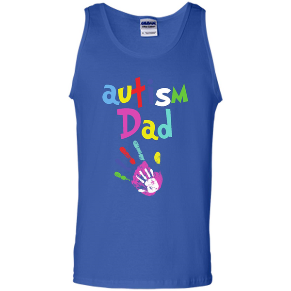 Autism Dad, Autism dad and child t-shirt, gift shirt for dad - Tank Top