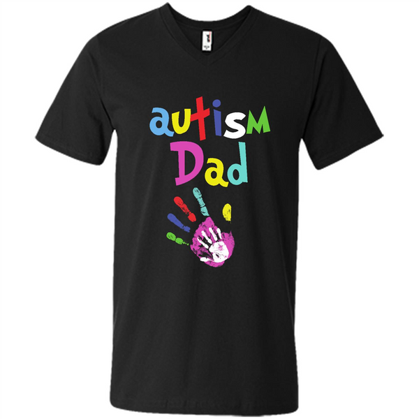 Autism Dad, Autism dad and child t-shirt, gift shirt for dad - Men's V-Neck
