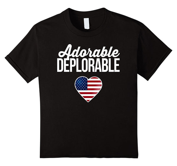 USA Flag Heart Adorable Deplorable Shirt Deplorable T