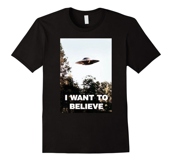 UFO Shirt - I Want To Believe Alien UFO Tee Shirt 2016