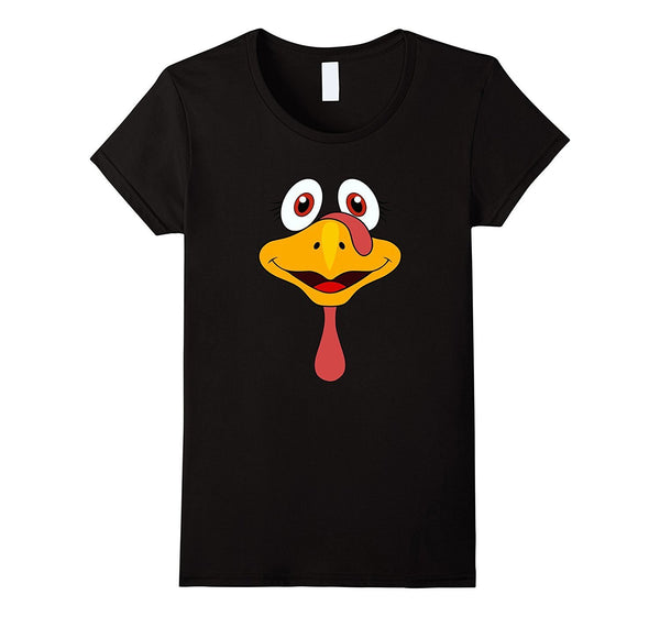 Thanksgiving Turkey Face Funny T-Shirt