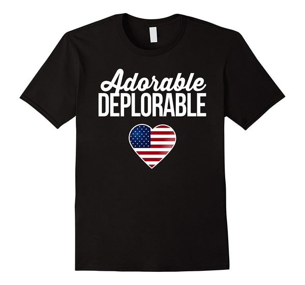 USA Flag Heart Adorable Deplorable Shirt Deplorable T