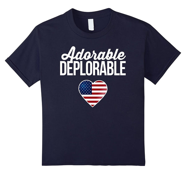 USA Flag Heart Adorable Deplorable Shirt Deplorable T