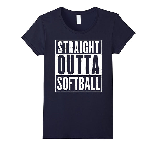 Straight Outta Softball Funny T-Shirt