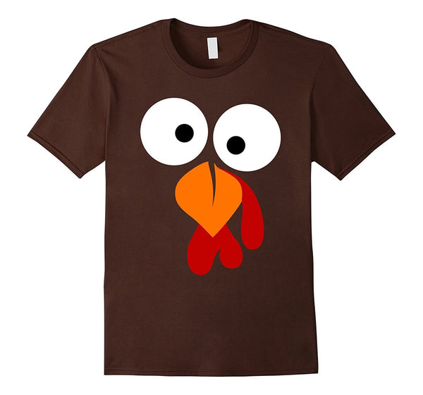 Turkey Face T Shirt - Funny Fun Thanksgiving Day Tee