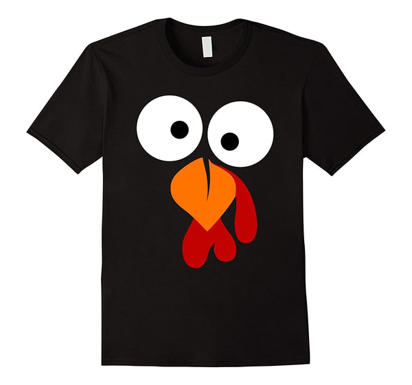 Turkey Face T Shirt - Funny Fun Thanksgiving Day Tee