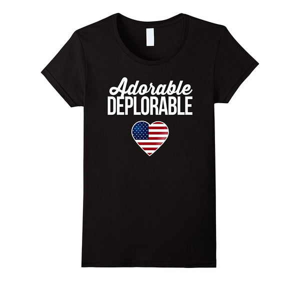 USA Flag Heart Adorable Deplorable Shirt Deplorable T