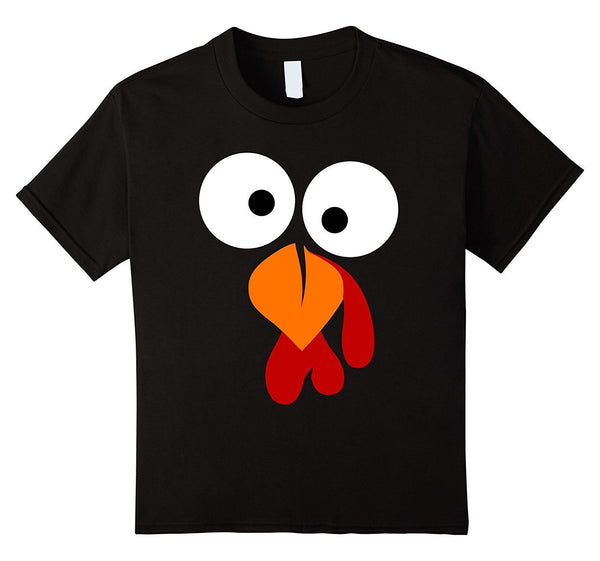Turkey Face T Shirt - Funny Fun Thanksgiving Day Tee