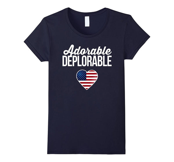 USA Flag Heart Adorable Deplorable Shirt Deplorable T