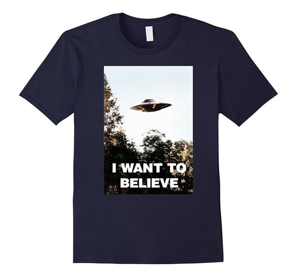 UFO Shirt - I Want To Believe Alien UFO Tee Shirt 2016