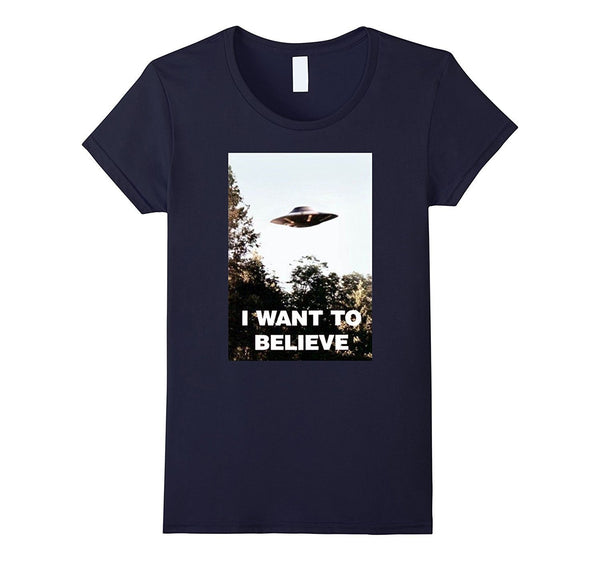 UFO Shirt - I Want To Believe Alien UFO Tee Shirt 2016