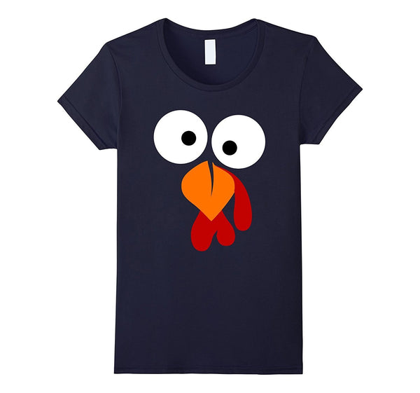 Turkey Face T Shirt - Funny Fun Thanksgiving Day Tee