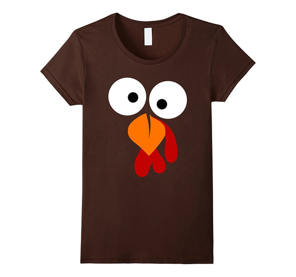 Turkey Face T Shirt - Funny Fun Thanksgiving Day Tee