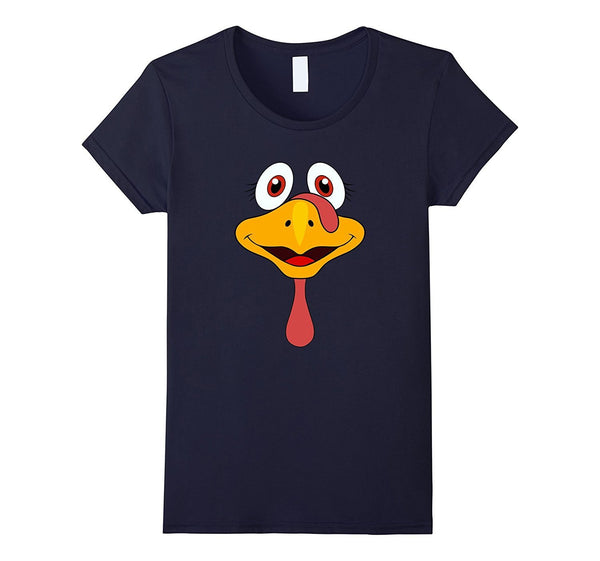 Thanksgiving Turkey Face Funny T-Shirt