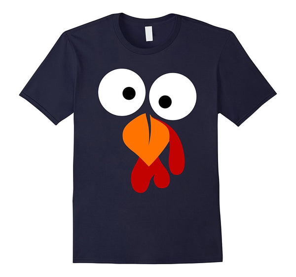 Turkey Face T Shirt - Funny Fun Thanksgiving Day Tee