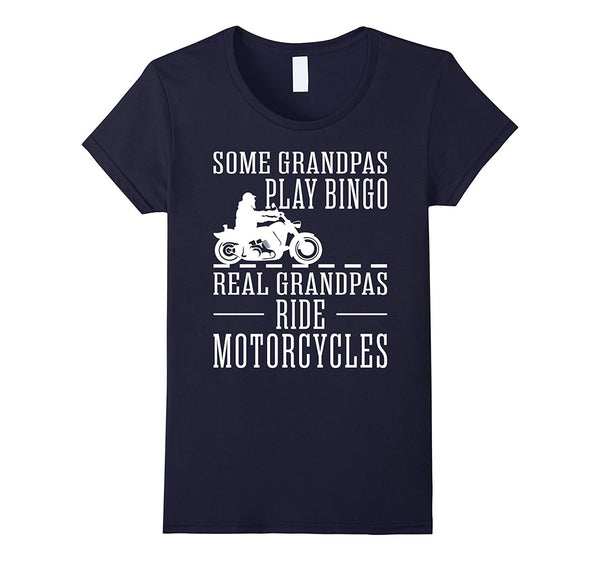 Grandpas Play Bingo Real Grandpas Ride Motorcycles TShirt