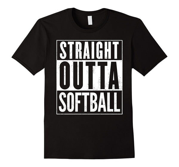 Straight Outta Softball Funny T-Shirt