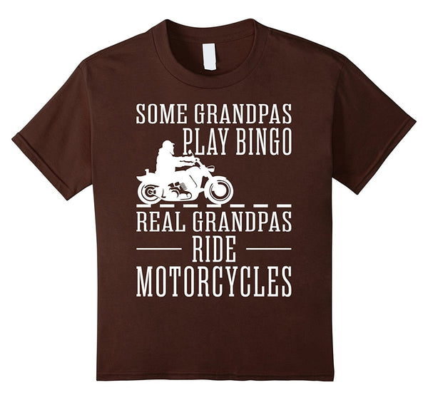 Grandpas Play Bingo Real Grandpas Ride Motorcycles TShirt