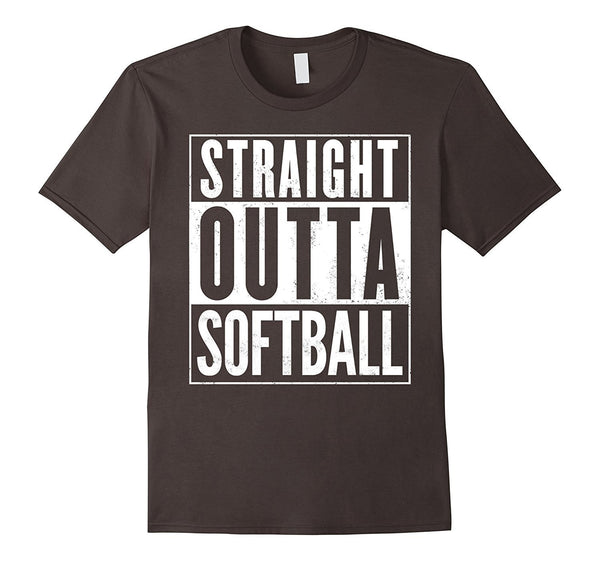 Straight Outta Softball Funny T-Shirt