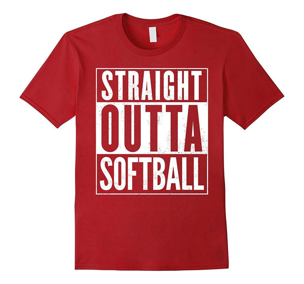 Straight Outta Softball Funny T-Shirt
