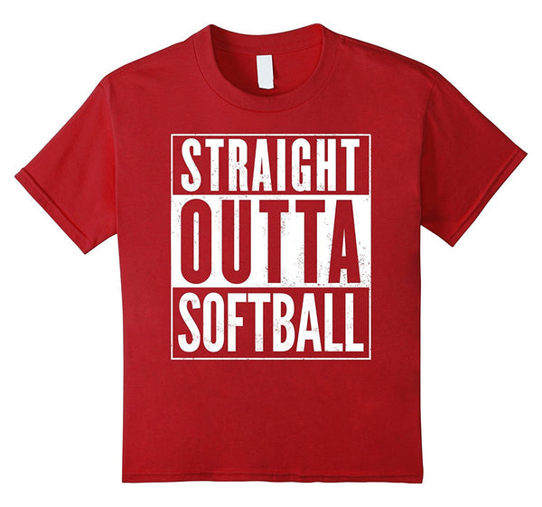 Straight Outta Softball Funny T-Shirt
