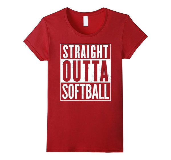 Straight Outta Softball Funny T-Shirt
