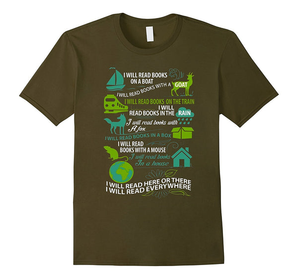 Read Books Shirt - I Will Read Books On A Boat, I Will ...