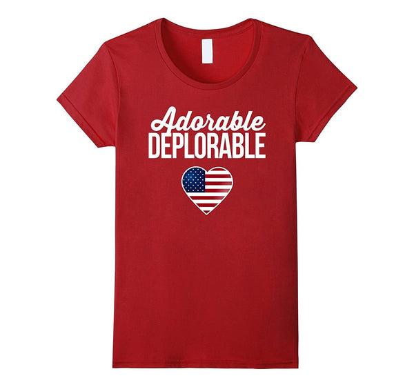 USA Flag Heart Adorable Deplorable Shirt Deplorable T