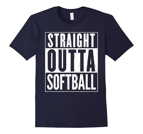 Straight Outta Softball Funny T-Shirt