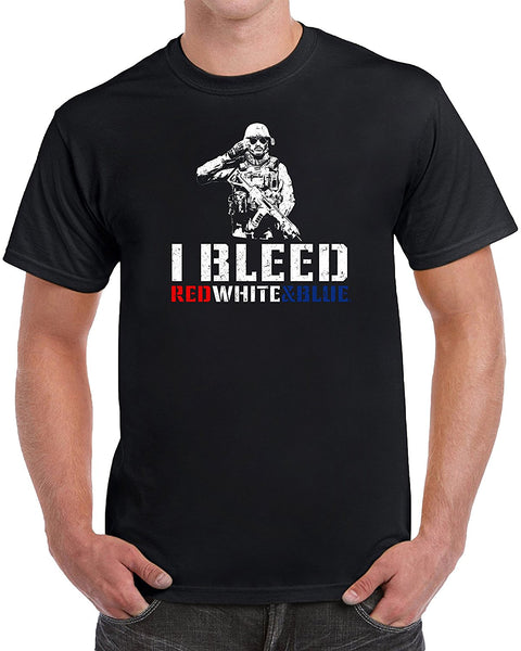 Mangoshirtstoretees geek I Bleed Red White & Blue Men's T-ShirtTshirt/Tshirtwomen/Longsleeves tshirt/hoodie