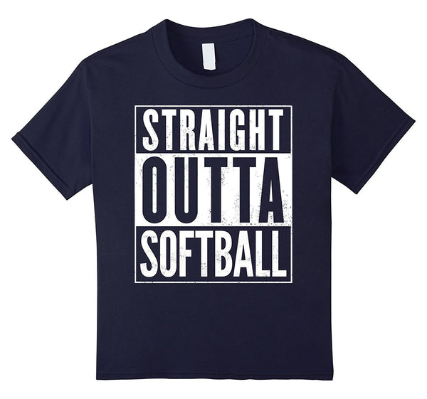 Straight Outta Softball Funny T-Shirt