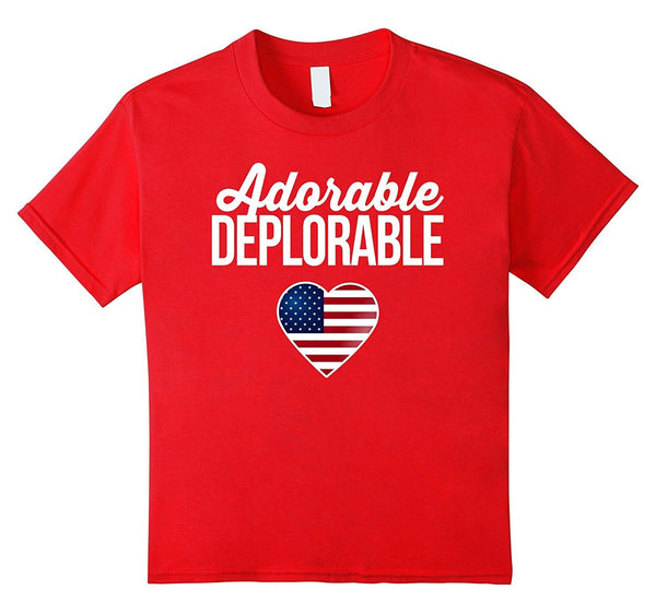 USA Flag Heart Adorable Deplorable Shirt Deplorable T