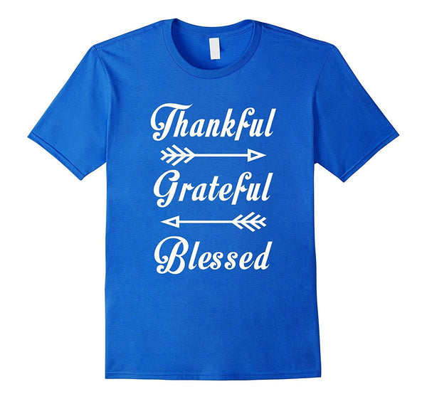 Thankful Grateful Blessed Thanksgiving Funny T-Shirt