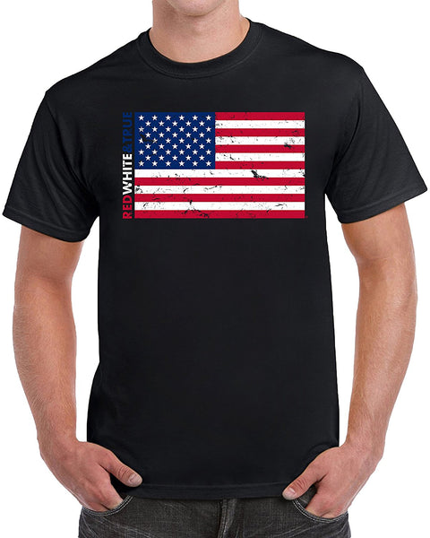 MangoshirtstoreRed White & True American Patriot Memorial Day Veteran's Day 4th of July Men's T-ShirtTshirt/Tshirtwomen/Longsleeves tshirt/hoodie