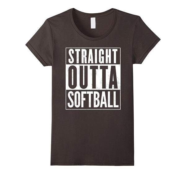 Straight Outta Softball Funny T-Shirt