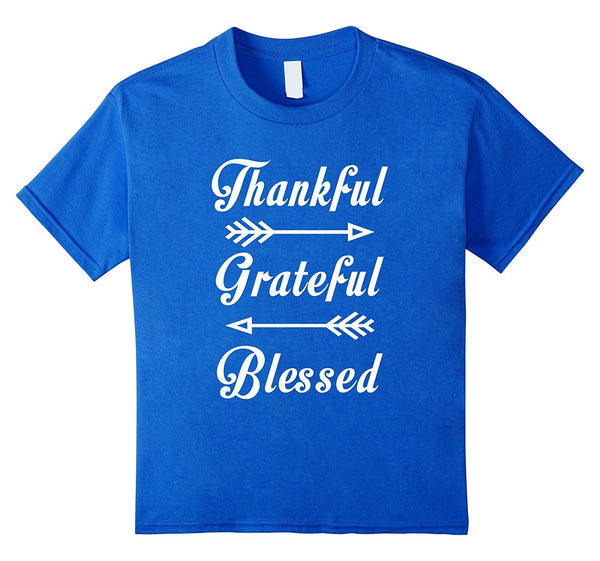 Thankful Grateful Blessed Thanksgiving Funny T-Shirt