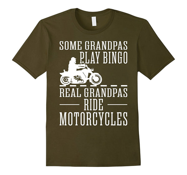 Grandpas Play Bingo Real Grandpas Ride Motorcycles TShirt