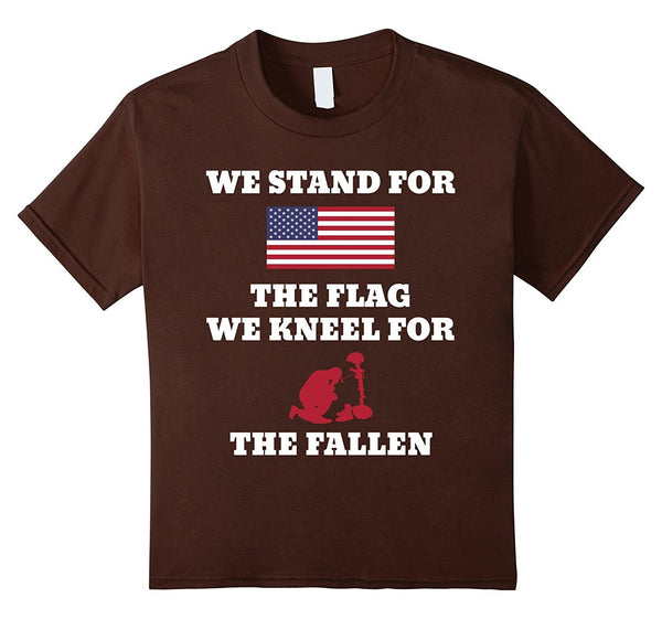 we stand for the flag we kneel for the fallen t-shirt