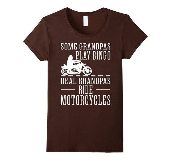 Grandpas Play Bingo Real Grandpas Ride Motorcycles TShirt