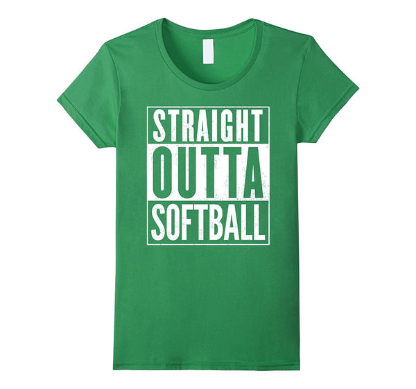 Straight Outta Softball Funny T-Shirt