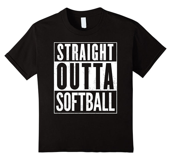 Straight Outta Softball Funny T-Shirt
