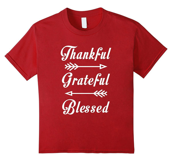 Thankful Grateful Blessed Thanksgiving Funny T-Shirt