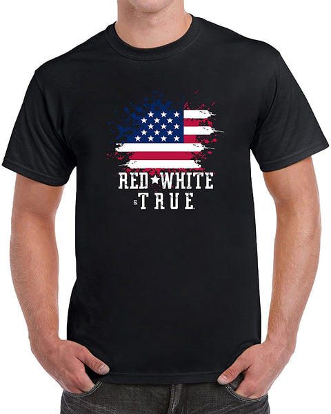 MangoshirtstoreRed White & True American Patriot Memorial Day Veteran's Day 4th of July Men's T-ShirtTshirt/Tshirtwomen/Longsleeves tshirt/hoodie
