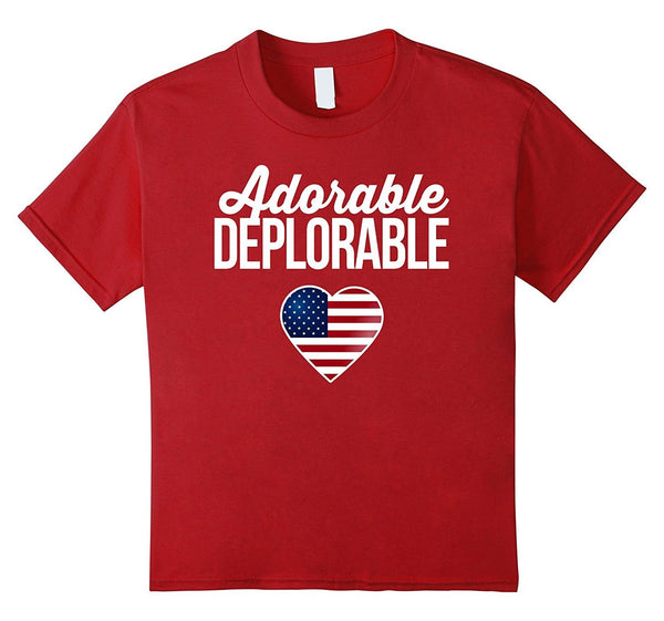 USA Flag Heart Adorable Deplorable Shirt Deplorable T