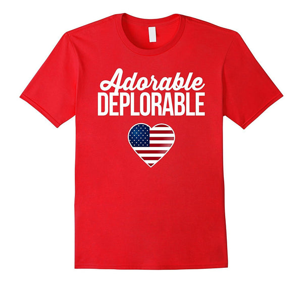 USA Flag Heart Adorable Deplorable Shirt Deplorable T