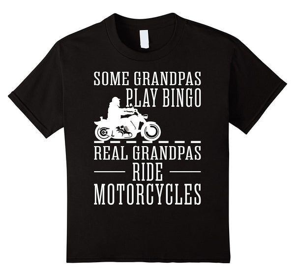 Grandpas Play Bingo Real Grandpas Ride Motorcycles TShirt