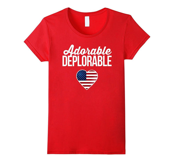 USA Flag Heart Adorable Deplorable Shirt Deplorable T